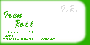 iren roll business card