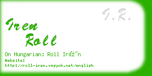 iren roll business card